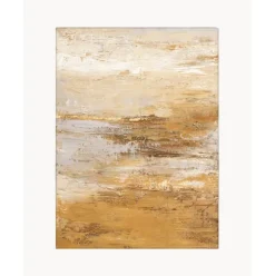 Cuadro En Lienzo Pintado A Mano Hydrate, Marco De Madera