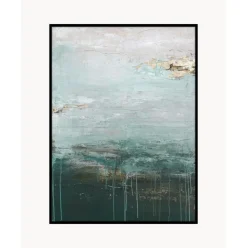 Cuadro En Lienzo Pintado A Mano Gradient Grace, Marco De Madera