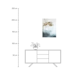 Cuadro En Lienzo Pintado A Mano Freja Blanche