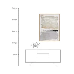Cuadro En Lienzo Pintado A Mano Scenario, Marco De Madera