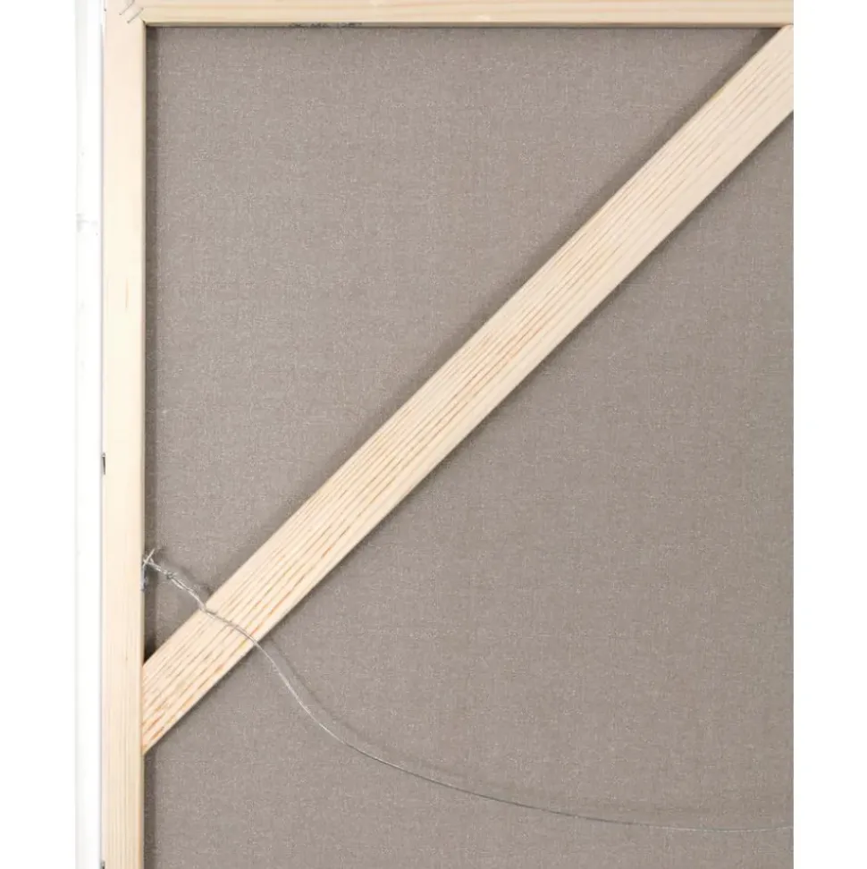 Cuadro En Lienzo Pintado A Mano Playblack, Marco De Madera