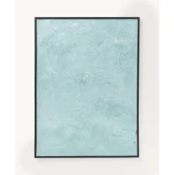 Cuadro En Lienzo Pintado A Mano Simple Living, Marco De Madera