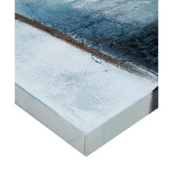 Cuadro En Lienzo Pintado A Mano Golden Blue Ii