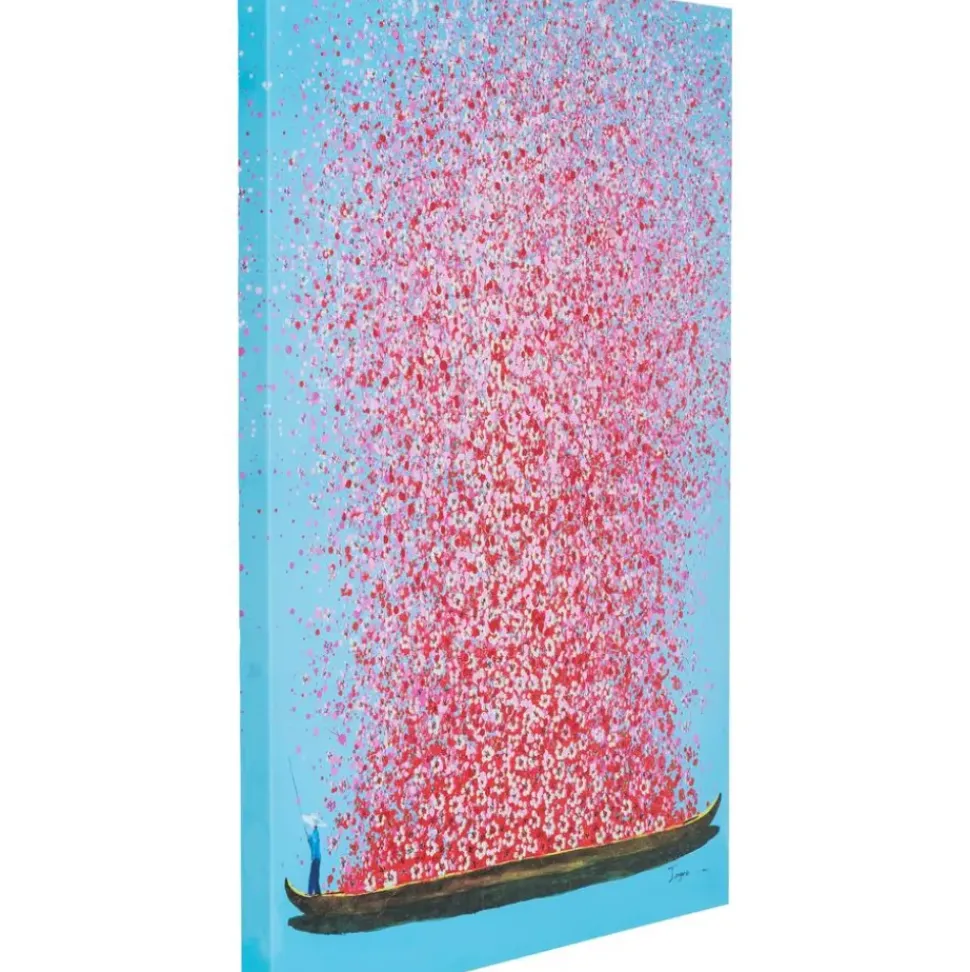 Cuadro En Lienzo Pintado Flower Boat