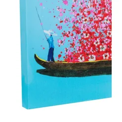 Cuadro En Lienzo Pintado Flower Boat