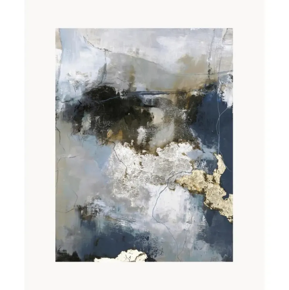 Cuadro En Lienzo Pintado A Mano Waterfall