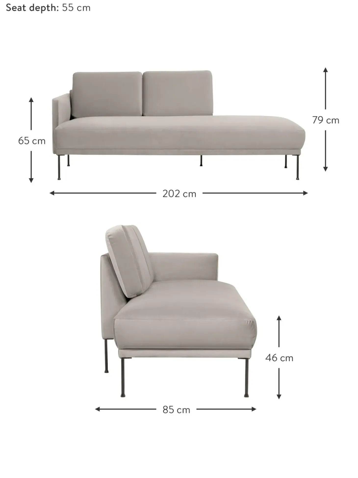 Divan De Terciopelo Fluente