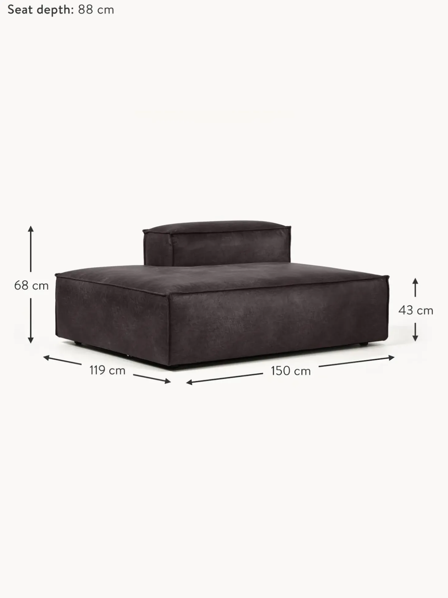 Divan Modular De Cuero Reciclado Lennon