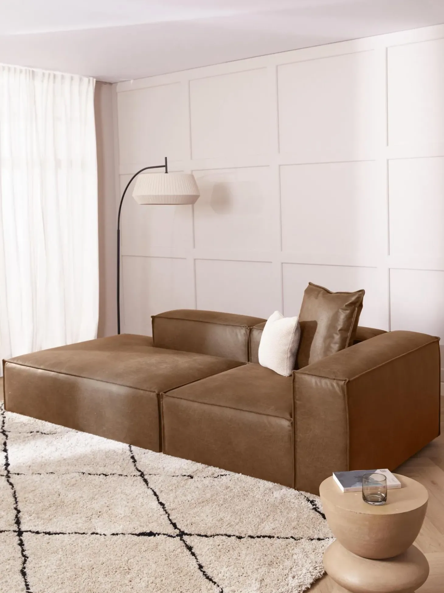 Divan Modular De Cuero Reciclado Lennon