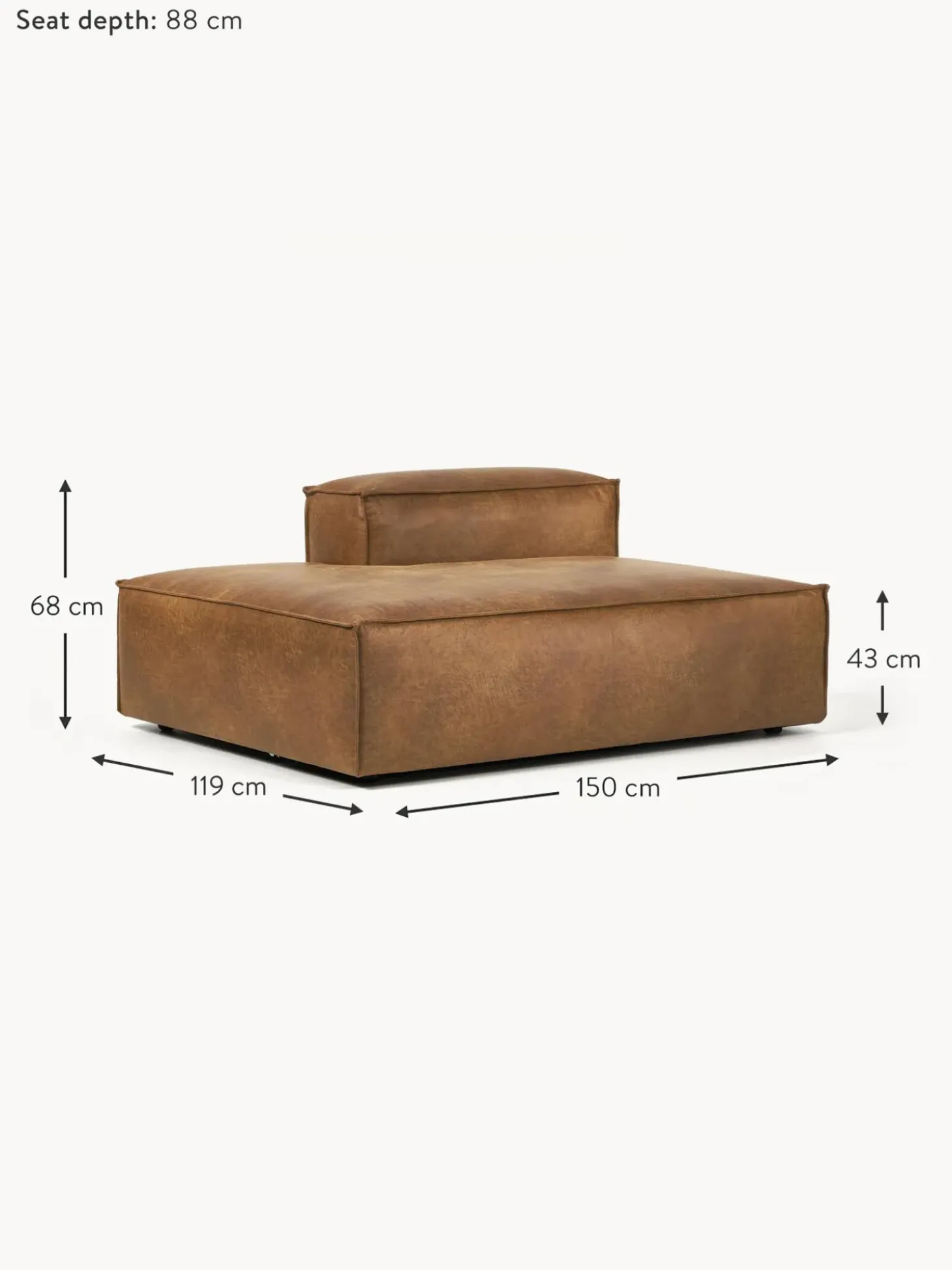 Divan Modular De Cuero Reciclado Lennon