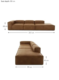 Divan Modular Grande De Cuero Reciclado Lennon