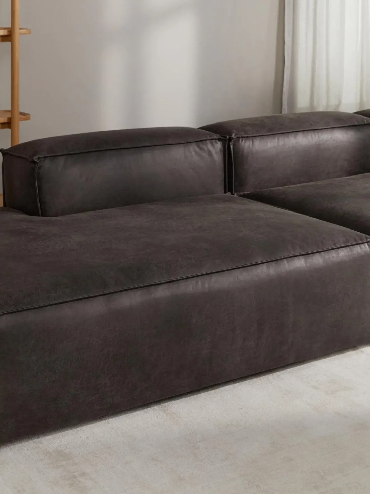 Divan Modular Grande De Cuero Reciclado Lennon