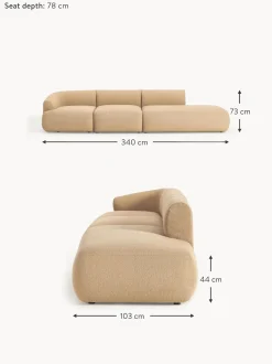 Divan Modular Grande En Tejido Boucle Sofia