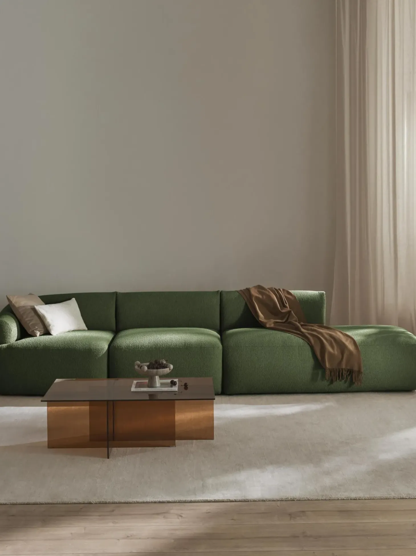 Divan Modular Grande En Tejido Boucle Sofia