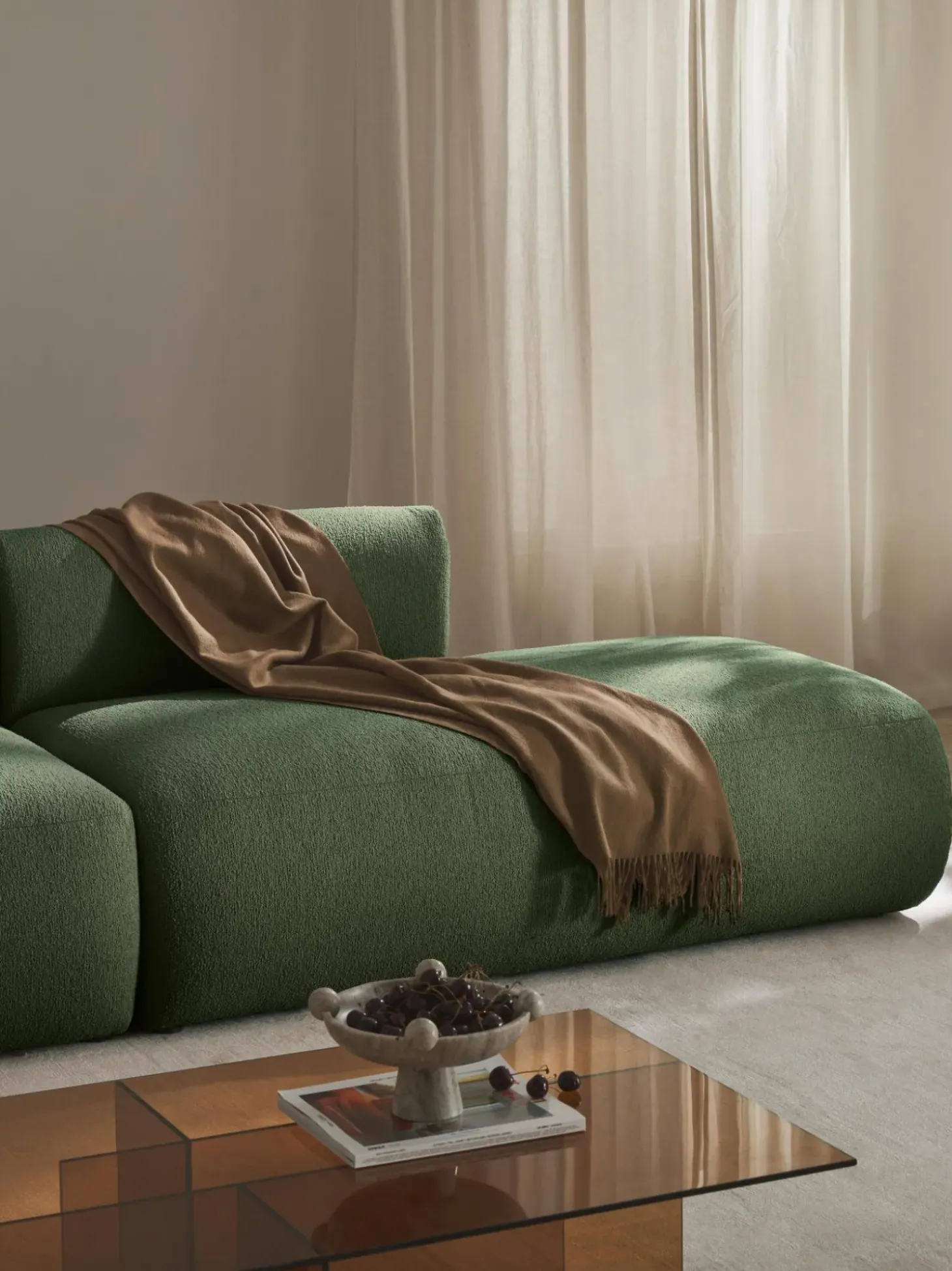 Divan Modular Grande En Tejido Boucle Sofia