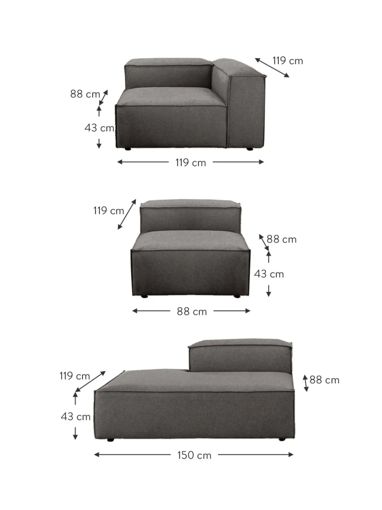 Divan Modular Grande Lennon