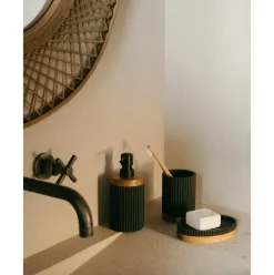 Dosificador De Jabon Con Madera Laura