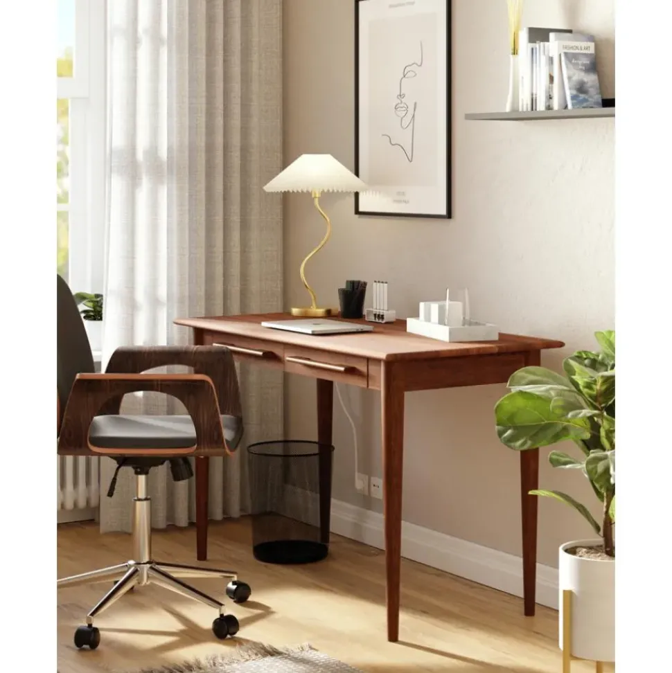 Escritorio Con Cajones De Madera De Mango Paul