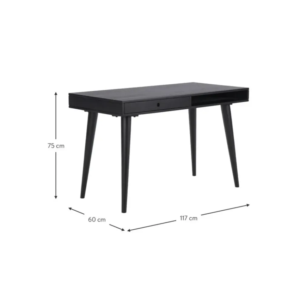 Escritorio De Madera Maciza Con Cojon Tova