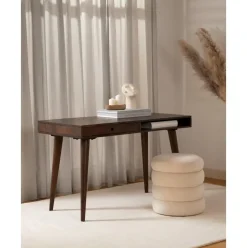 Escritorio De Madera Maciza Con Cojon Tova