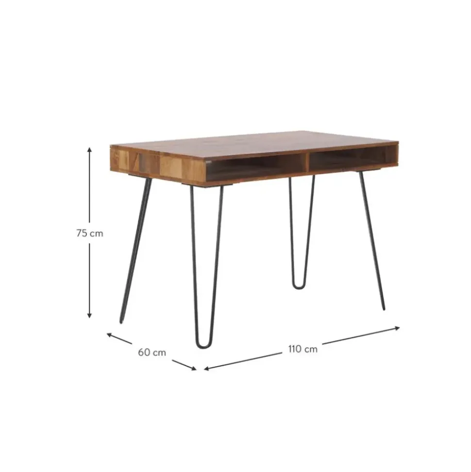 Escritorio De Madera Y Metal Repa