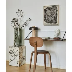 Escritorio De Pared De Madera Y Metal Rail