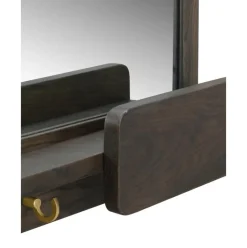 Espejo De Pared Con Estantes De Roble Inverness