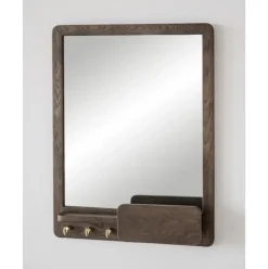 Espejo De Pared Con Estantes De Roble Inverness