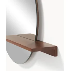 Espejo De Pared Con Estante De Madera Sandro