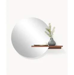 Espejo De Pared Con Estante De Madera Sandro