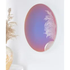 Espejo De Pared De Diseno Iridiscente Ruby