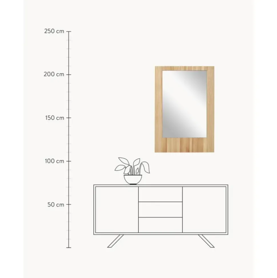 Espejo De Pared De Madera De Abedul Nele