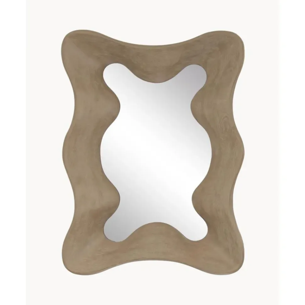 Espejo De Pared De Madera De Mango Riva