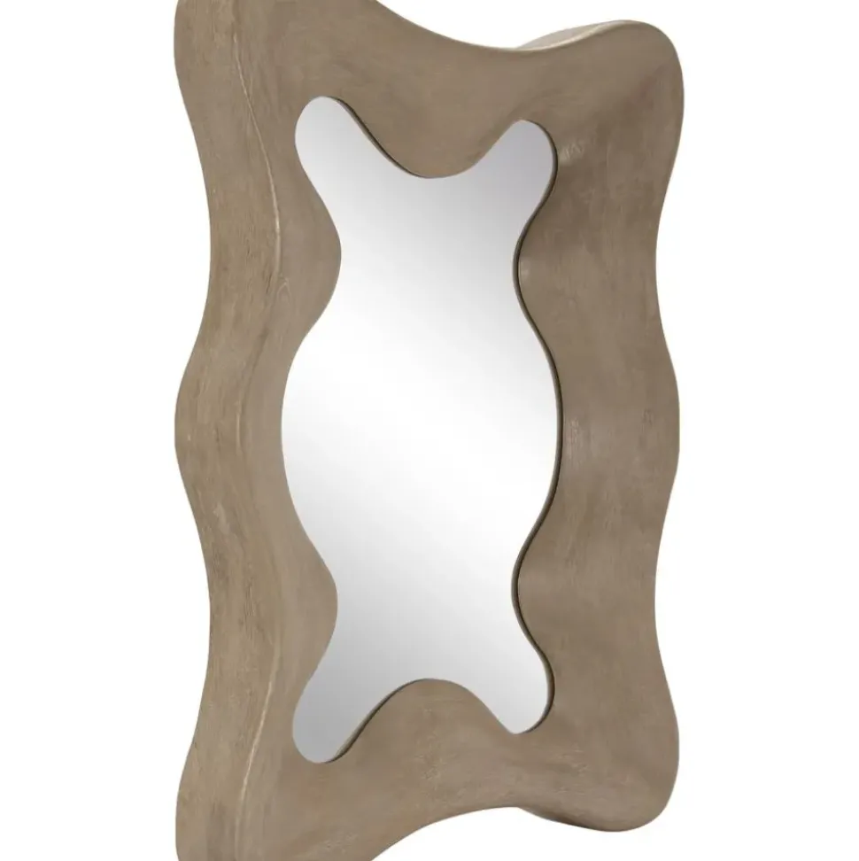 Espejo De Pared De Madera De Mango Riva