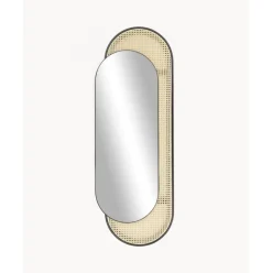 Espejo De Pared Ovalado Con Tejido Vienes Esma