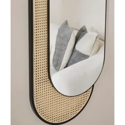 Espejo De Pared Ovalado Con Tejido Vienes Esma