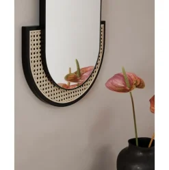 Espejo De Pared Ovalado Con Tejido Vienes Esma