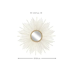 Espejo De Pared Redondo De Metal Ella