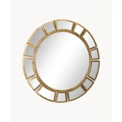 Espejo De Pared Redondo De Metal Dinus