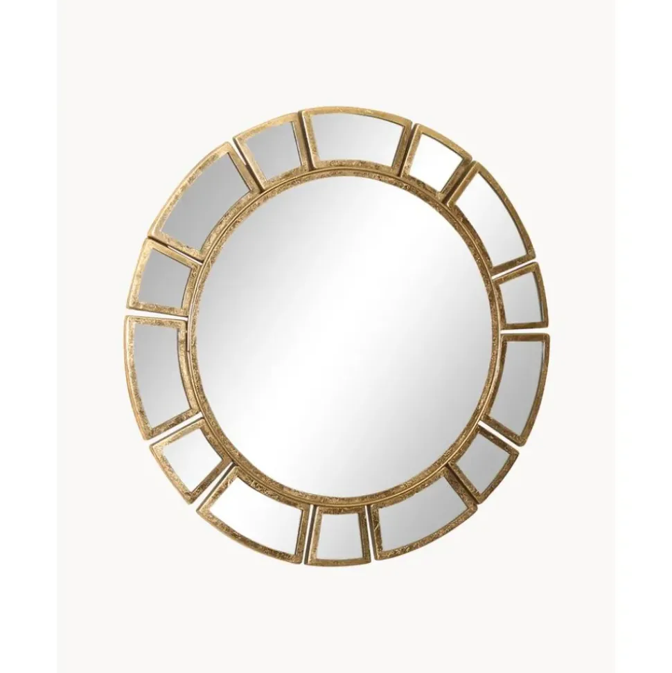 Espejo De Pared Redondo De Metal Dinus