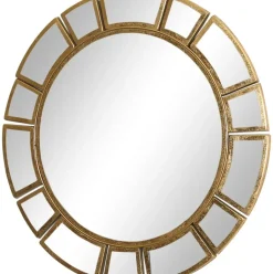 Espejo De Pared Redondo De Metal Dinus