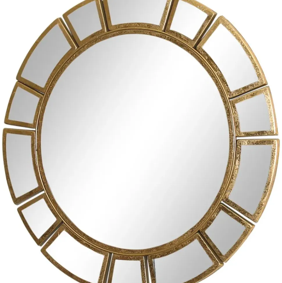 Espejo De Pared Redondo De Metal Dinus