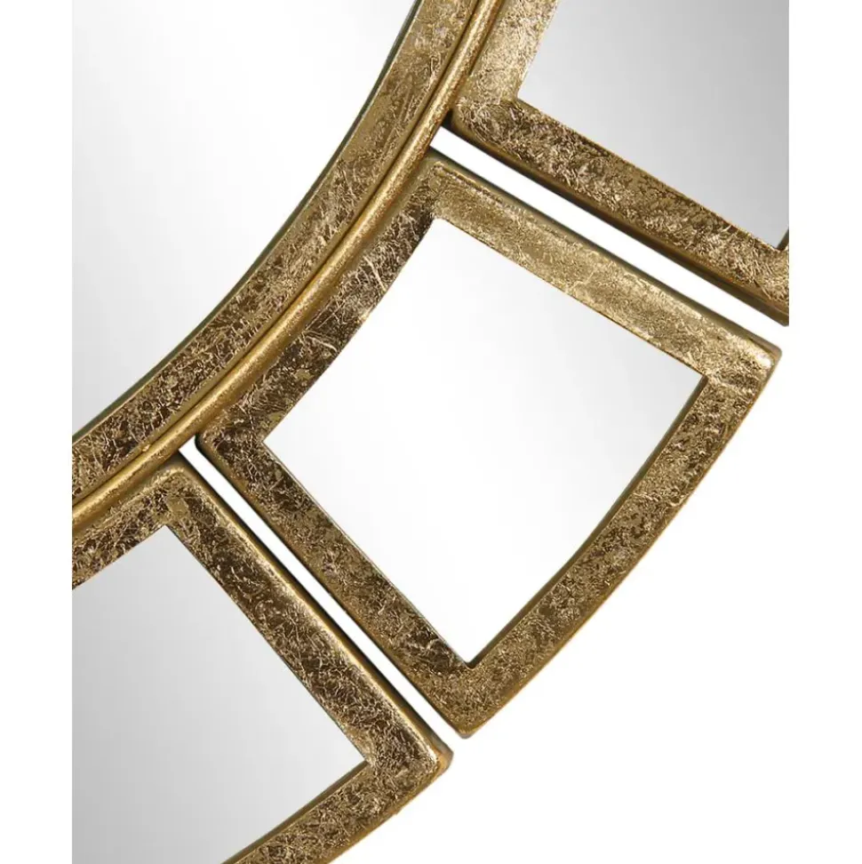 Espejo De Pared Redondo De Metal Dinus