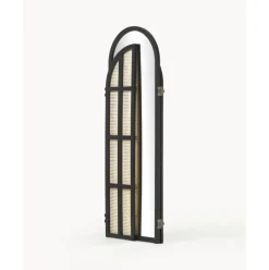 Espejo De Pie Con Biombo De Ratan Aura