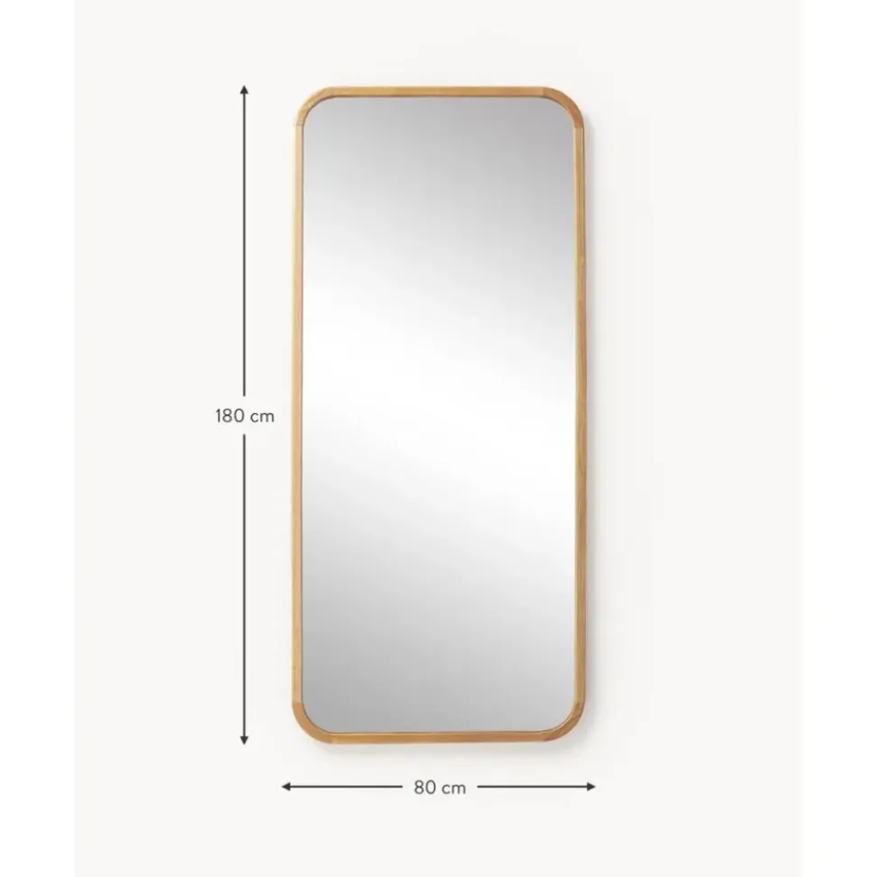 Espejo De Pie Grande De Roble Levan