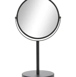 Espejo Tocador Redondo De Metal Classic, Con Aumento