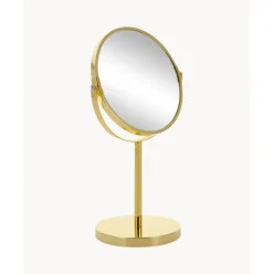 Espejo Tocador Redondo De Metal Classic, Con Aumento