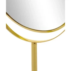 Espejo Tocador Redondo De Metal Classic, Con Aumento