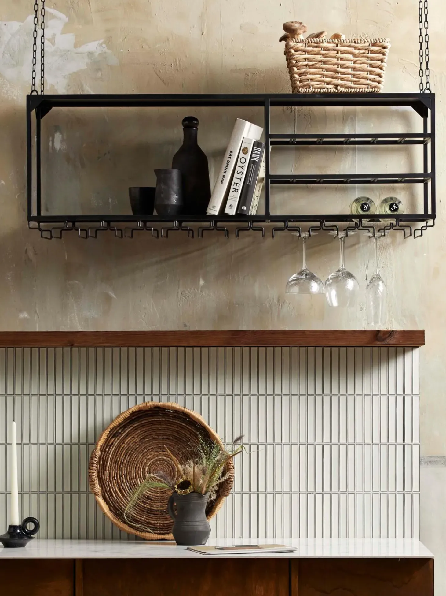 Estante Colgante De Cocina Artesanal Loft