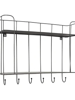 Estante De Pared Con Ganchos De Metal Hebda